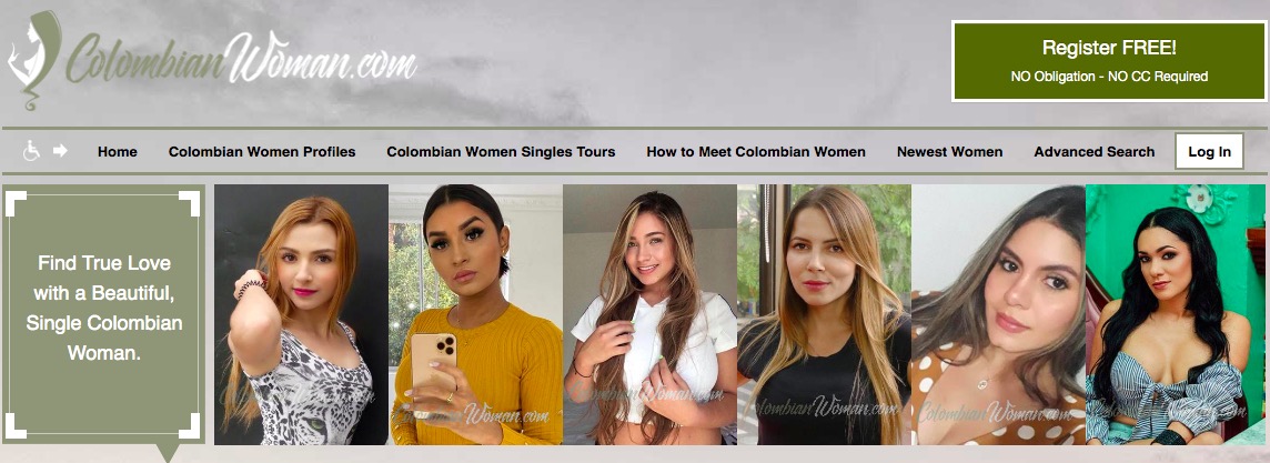 ColombianWomen main page